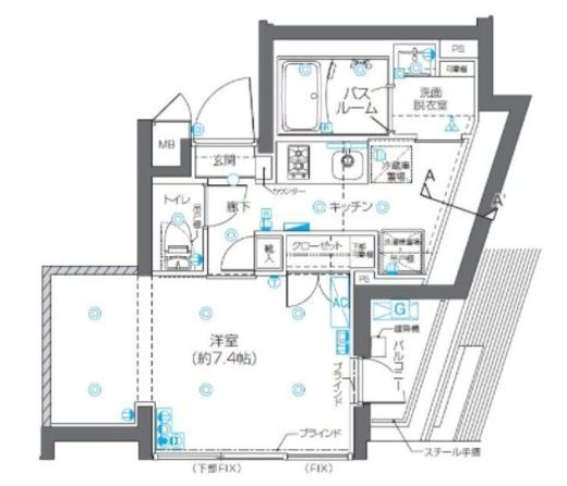 ZOOM碑文谷　502号室　間取り