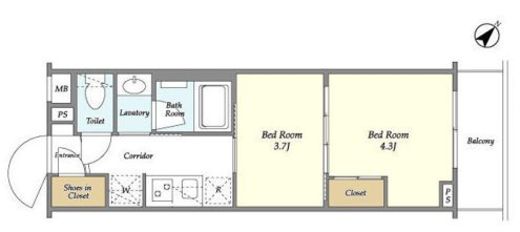 フレシア経堂　209号室　間取り