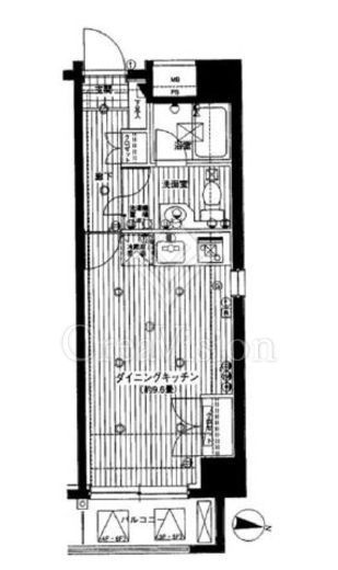 東急ドエルキルト三軒茶屋　505号室　間取り