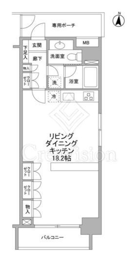 東急ドエルキルト三軒茶屋　206号室　間取り