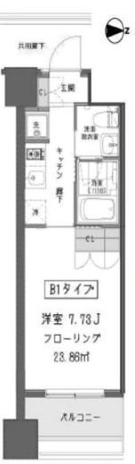 ガーデン蒲田　518号室　間取り