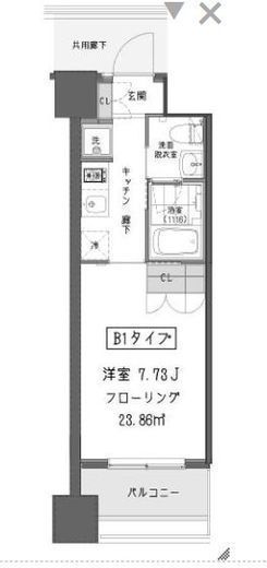 ガーデン蒲田　721号室　間取り