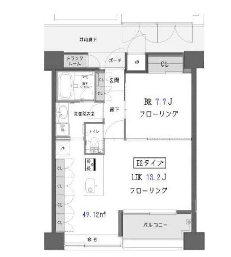 ガーデン蒲田　802号室　間取り