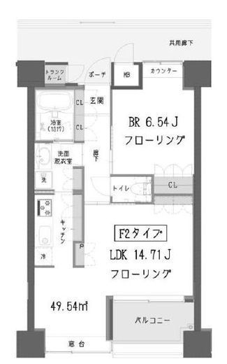 ガーデン蒲田　807号室　間取り