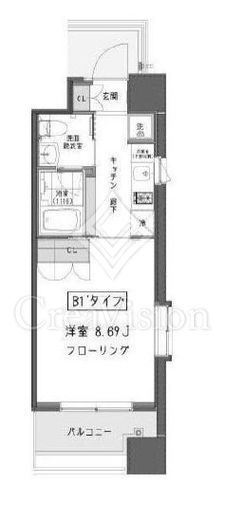 ガーデン蒲田　726号室　間取り