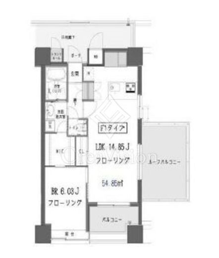 ガーデン蒲田　1205号室　間取り