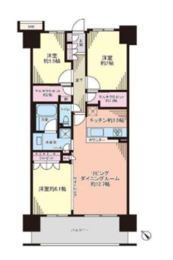 スターコート豊洲　1611号室　間取り