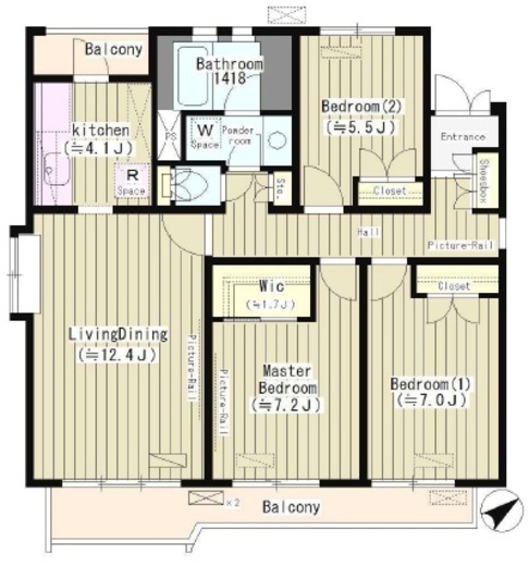 BLESS学芸大学 the garden　B105号室　間取り