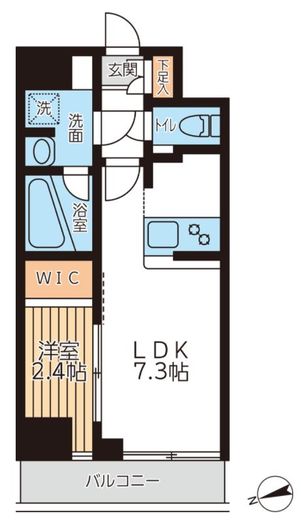 アジールコート西馬込2　204号室　間取り
