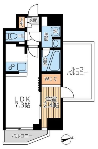 アジールコート西馬込2　406号室　間取り