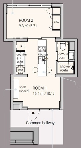 SWiTCH (スイッチ)　203号室　間取り