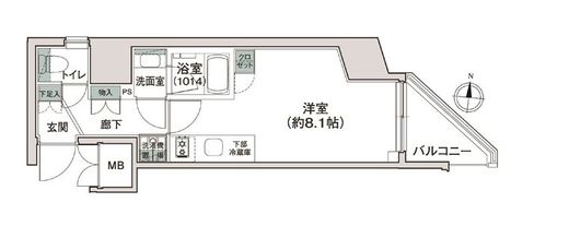 シーズンフラッツ池上　401号室　間取り