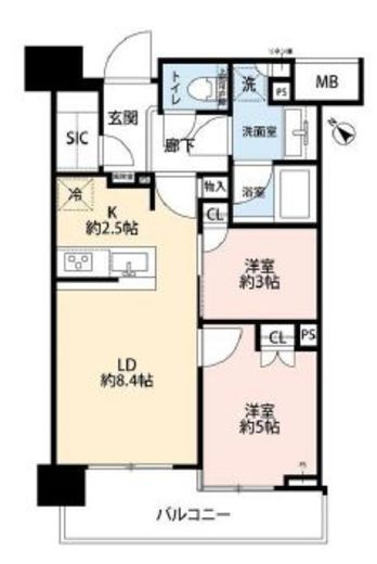 リビオ蒲田ザ・ゲート　304号室　間取り