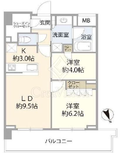 リビオ蒲田ザ・ゲート　706号室　間取り