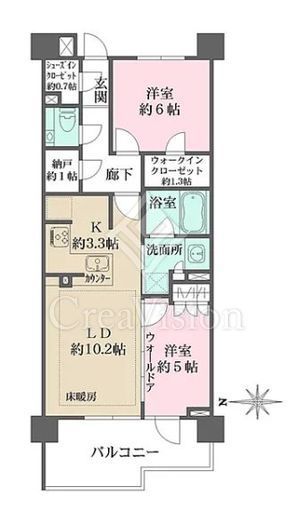 ザ・パークハウス駒沢レジデンス　204号室　間取り