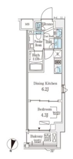 メゾン・クロイゾン　303号室　間取り