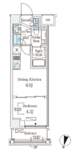 メゾン・クロイゾン　602号室　間取り