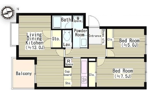 リンズハウス　102号室　間取り