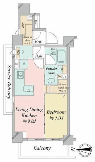 デュオヴェール目黒学芸大学　301号室　間取り