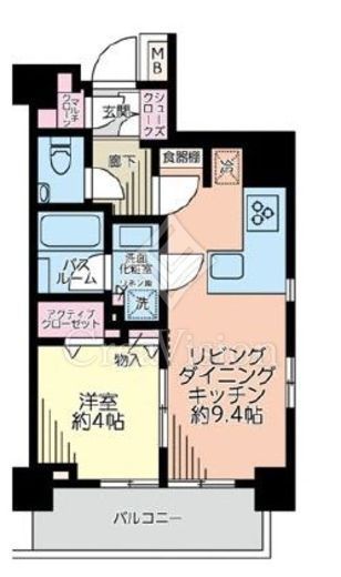 デュオヴェール目黒学芸大学　403号室　間取り