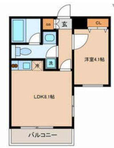ミリアレジデンス桜新町　401号室　間取り