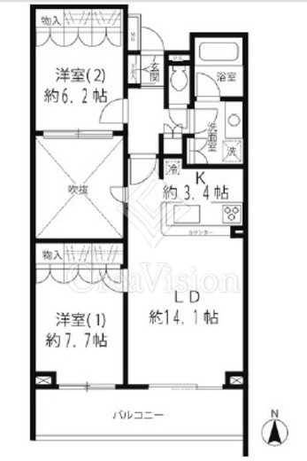 リベルテ等々力　103号室　間取り