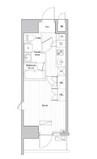 アークマーク大森町アジールコート　1101号室　間取り