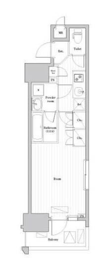アークマーク大森町アジールコート　505号室　間取り