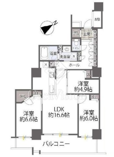 エルザ世田谷　1405号室　間取り