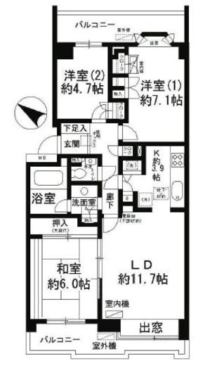 パーク・ハイム用賀南　303号室　間取り