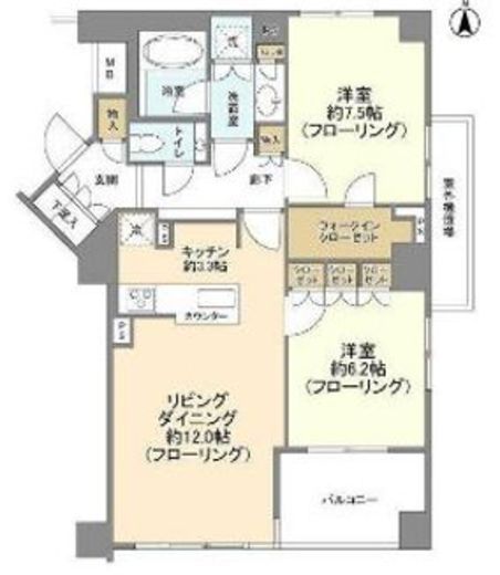 グローリオ蘆花公園　A204号室　間取り