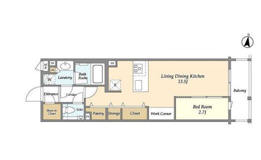 コンフォリア北沢　110号室　間取り