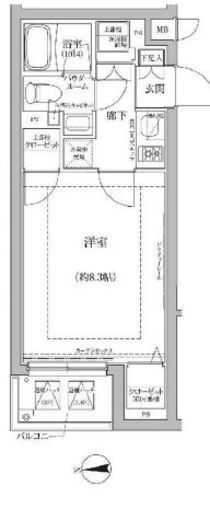 パティーナ蒲田デュオ　311号室　間取り