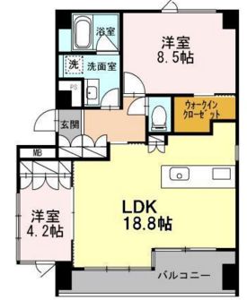 パークフラッツ新宿イーストサイド　601号室　間取り