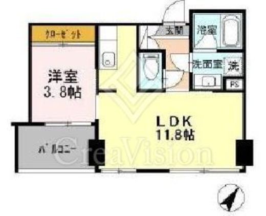 パークフラッツ新宿イーストサイド　403号室　間取り