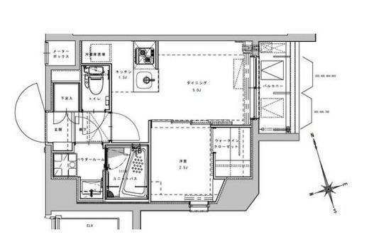 アジールコート大森西　305号室　間取り