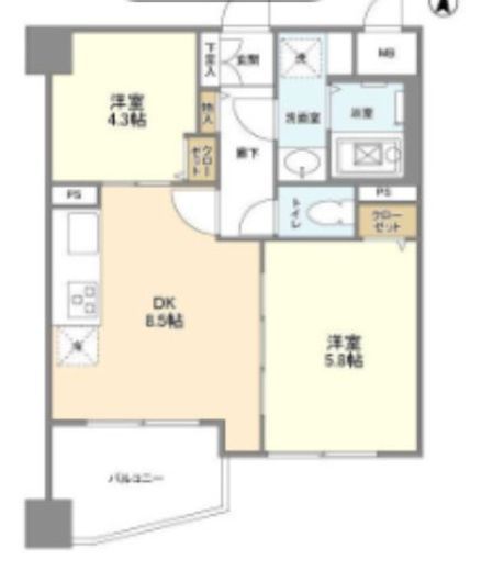 ミリアレジデンス西蒲田　403号室　間取り