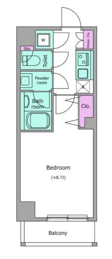 ドゥーエ西小山　204号室　間取り