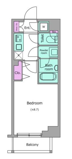 ドゥーエ西小山　702号室　間取り