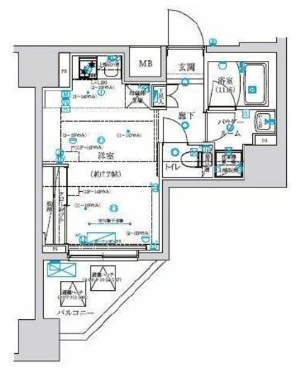 スパシエ蒲田グランドタワー　1106号室　間取り