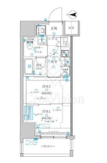 スパシエ蒲田グランドタワー　208号室　間取り