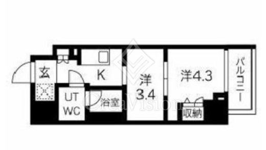 スパシエ蒲田グランドタワー　1105号室　間取り