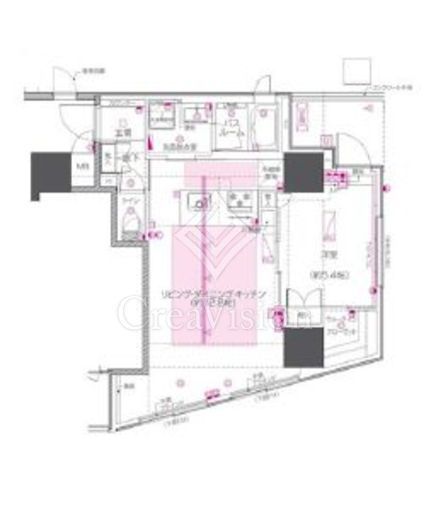 ZOOM中目黒　1102号室　間取り