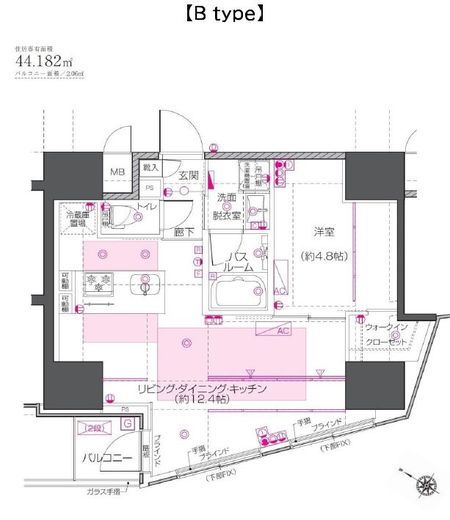 ZOOM中目黒　602号室　間取り