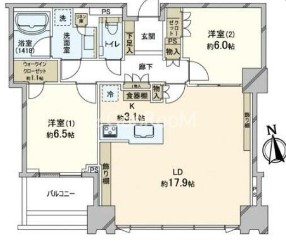 シティタワーズ豊洲ザ・シンボル　27F号室　間取り