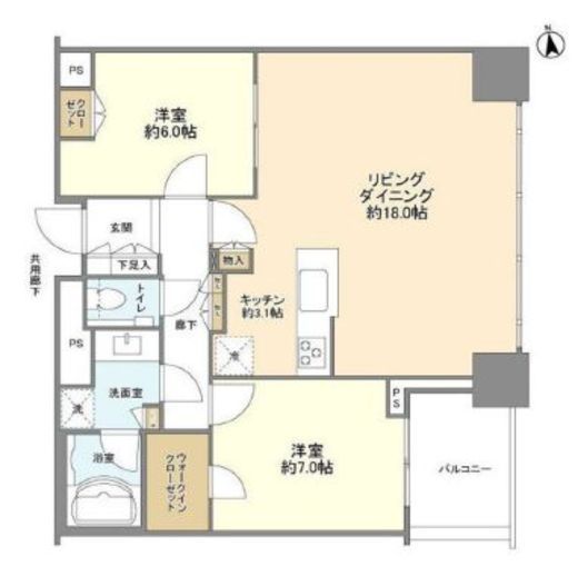 シティタワーズ豊洲ザ・シンボル　3501号室　間取り