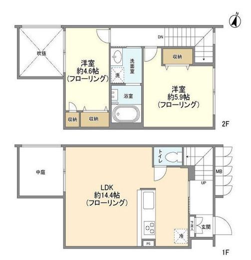 Nemo柿の木坂　C号室　間取り