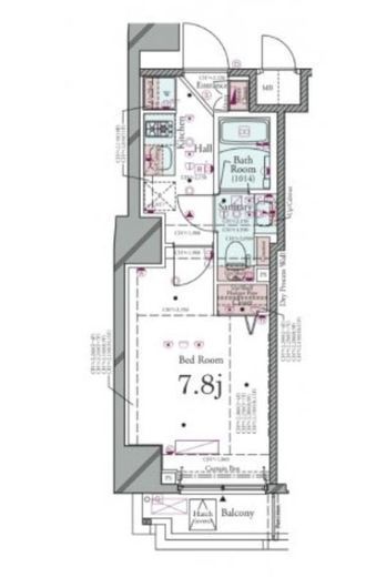 コンシェリア品川CROSSIA　703号室　間取り