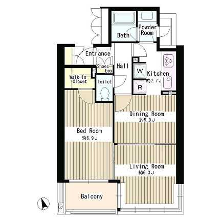 MMガーデン　1001号室　間取り