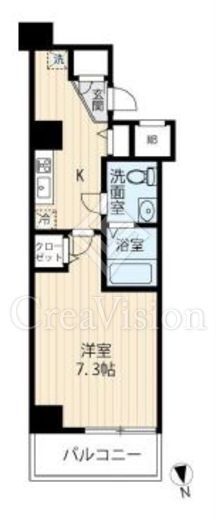 ARCOBALENO MUSASHIKOYAMA (アルコバレーノ武蔵小山)　104号室　間取り